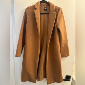 Zara Women's Tan Pea Coat